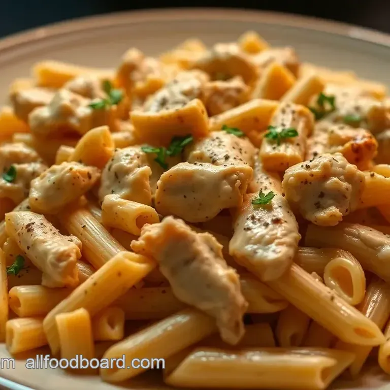 Creamy Crack Chicken Penne Pasta