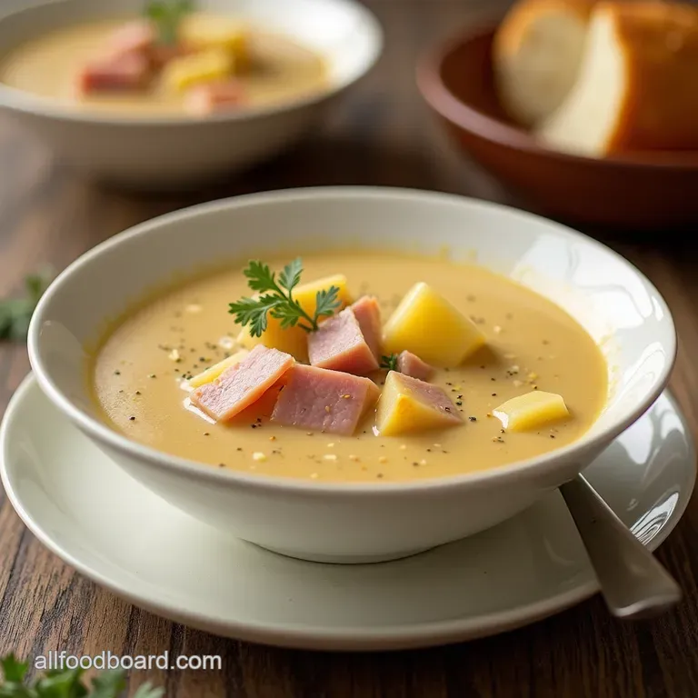 Easiest Creamy Crockpot Ham and Potato Soup Recipe Slow Cooker Comfort The Easiest Creamy Ham and Potato Soup Youll Ever Make