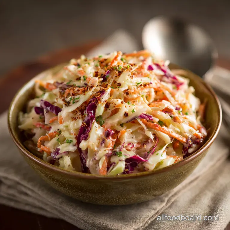 Homemade Coleslaw: Seriously Crunchy Creamy British Bbq Slaw presentation