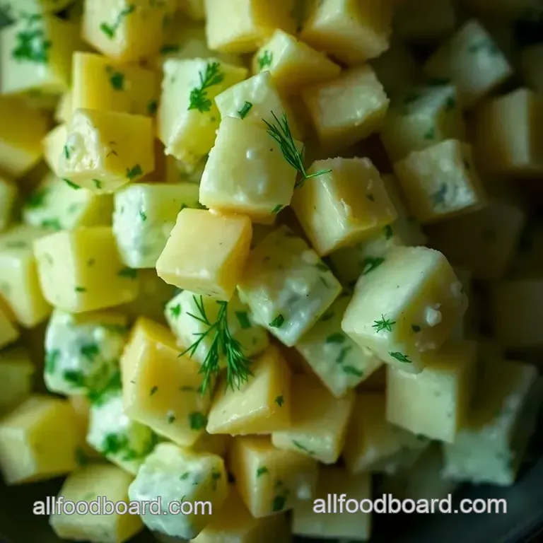 Creamy Dill &amp Mustard Potato Salad presentation
