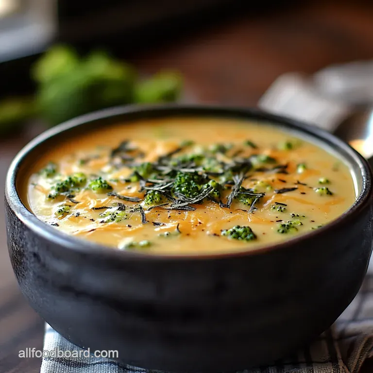 Creamy Dreamy Broccoli Cheddar Soup