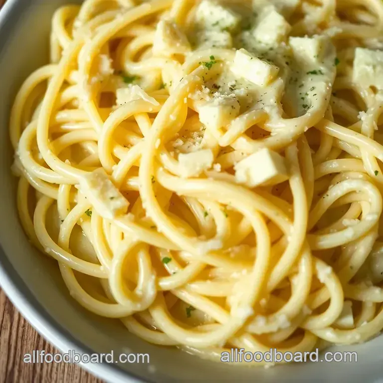 Creamy Dreamy Fettuccine Alfredo presentation