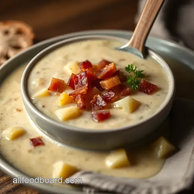 Creamy Dreamy Loaded Baked Potato Soup presentation
