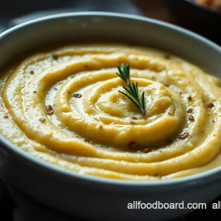 Creamy Dreamy Polenta with Roasted Garlic & Rosemary