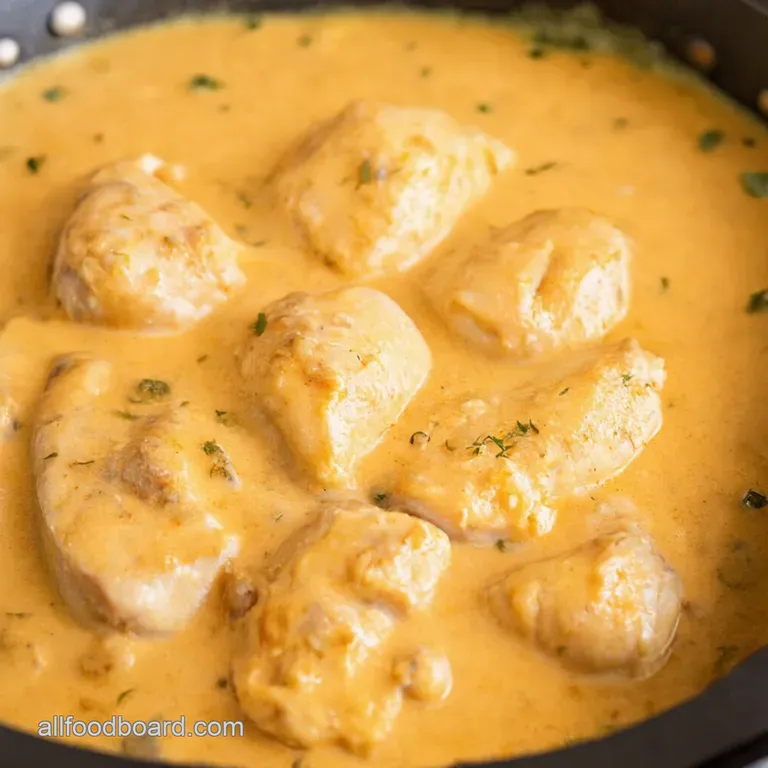 Creamy Garlic Herb Chicken with Parmesan Polenta presentation