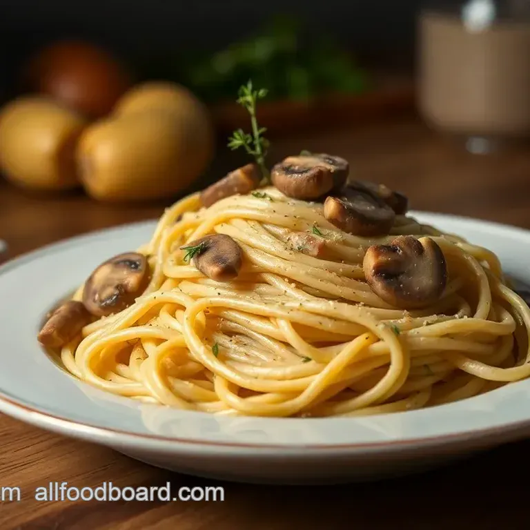Creamy Garlic Mushroom Pasta