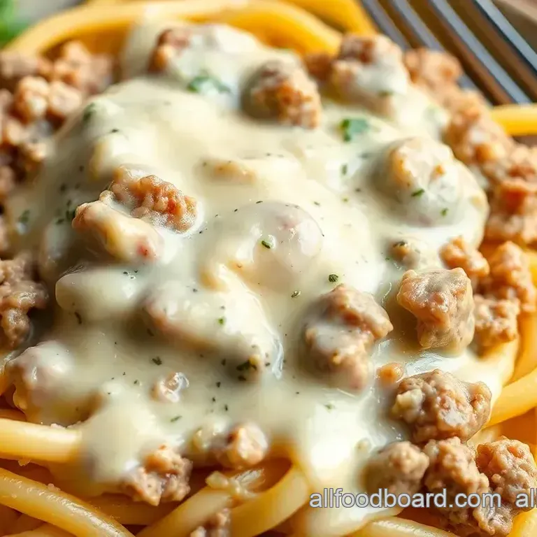 Ground Beef Alfredo