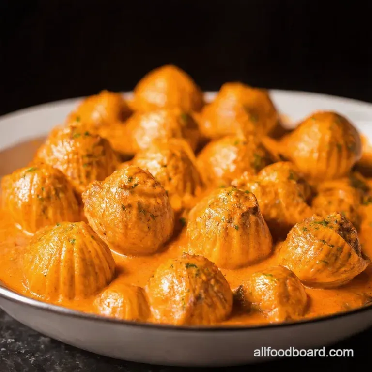 Creamy Paprika Steak Shells presentation