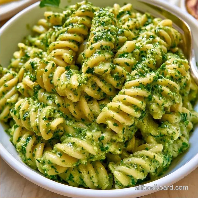 Creamy Pesto Pasta Salad with Greek Yogurt