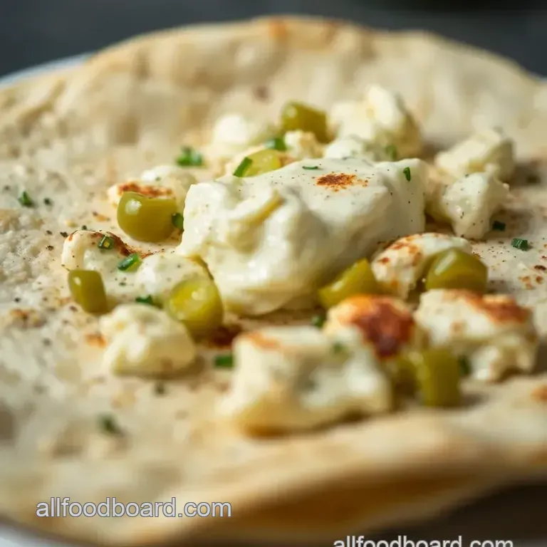 Creamy Pickle and Cheese Wraps presentation