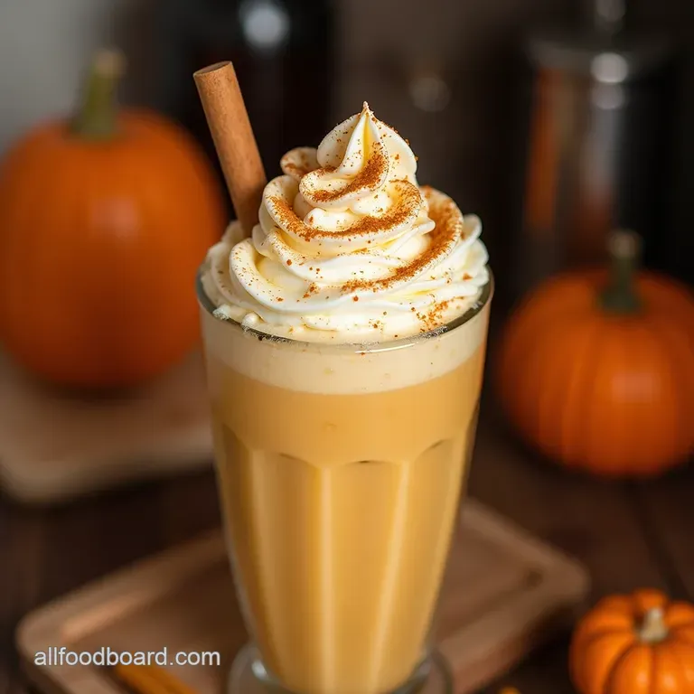The Dont Get Out of Bed Creamy Pumpkin Spice Milkshake presentation