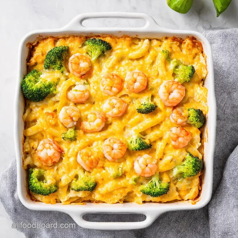 Shrimp Alfredo Broccoli Bake An Easy Cheesy Delight Creamy Shrimp Alfredo Broccoli Bake Comfort Food Elevated