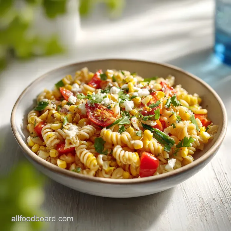 Creamy Street Corn Pasta Salad: Smoky & Zesty