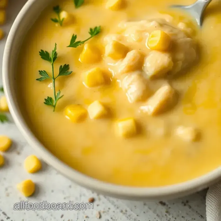 Creamy Sweetcorn Chowder presentation