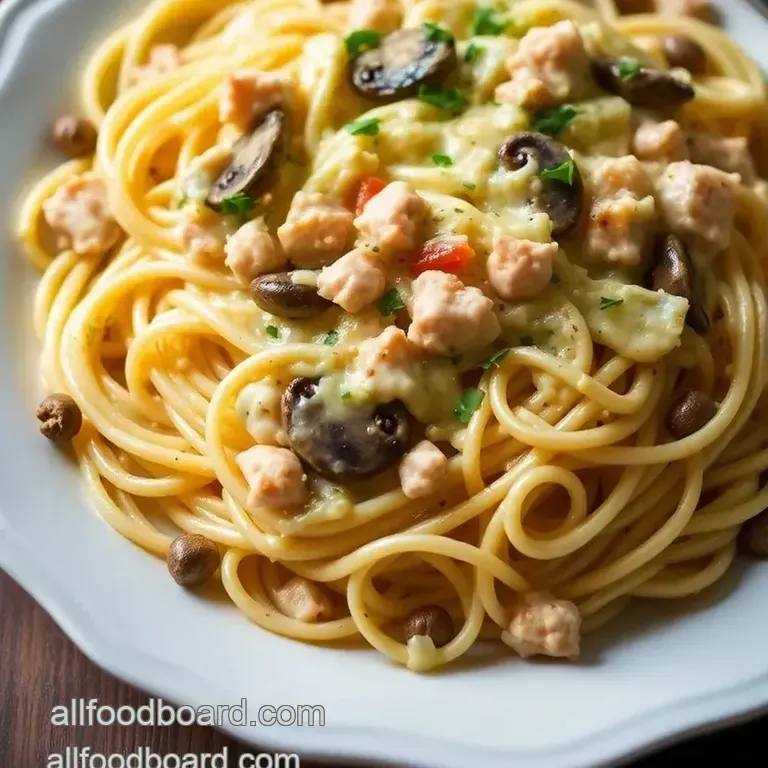 Creamy Turkey Tetrazzini Delight presentation