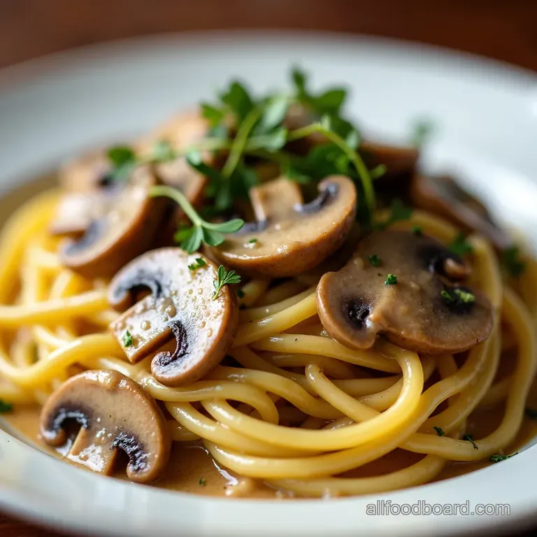 Creamy Vegan Mushroom Stroganoff with Smoky Tempeh