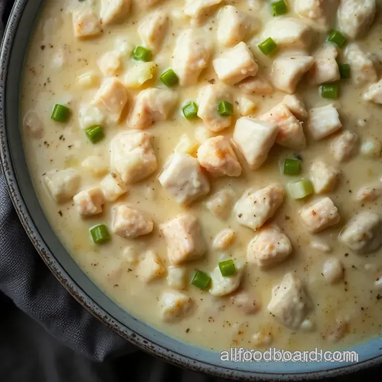 Creamy White Chicken Chili Delight presentation