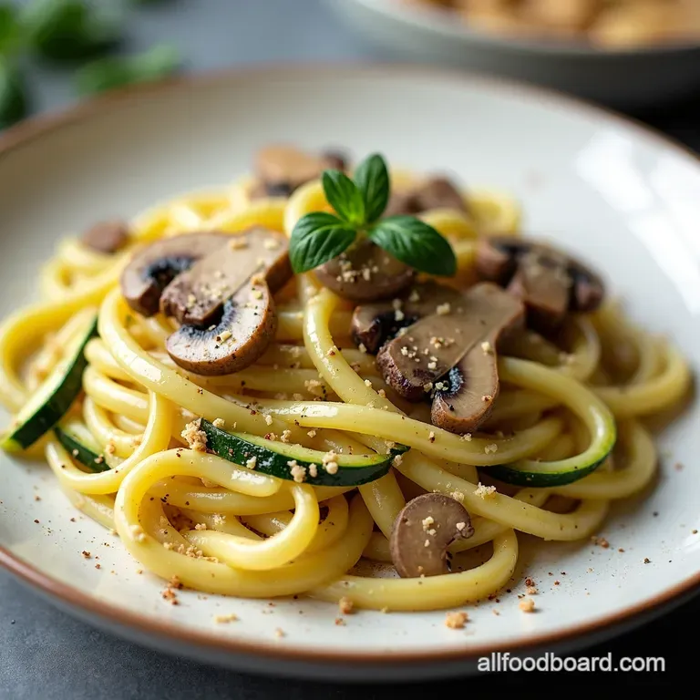 Creamy Zucchini Mushroom Pasta A Veggie Lovers Dream