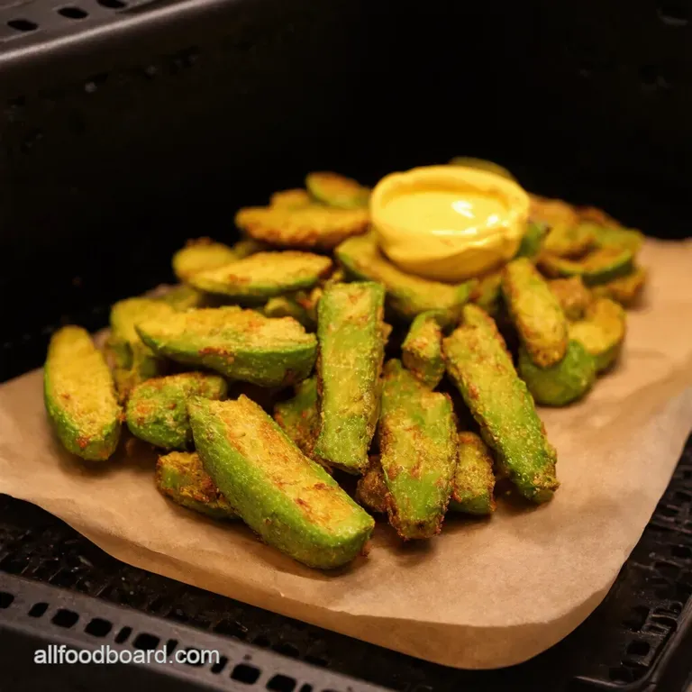 Crispy Air Fryer Avocado Fries with Chipotle Aioli presentation