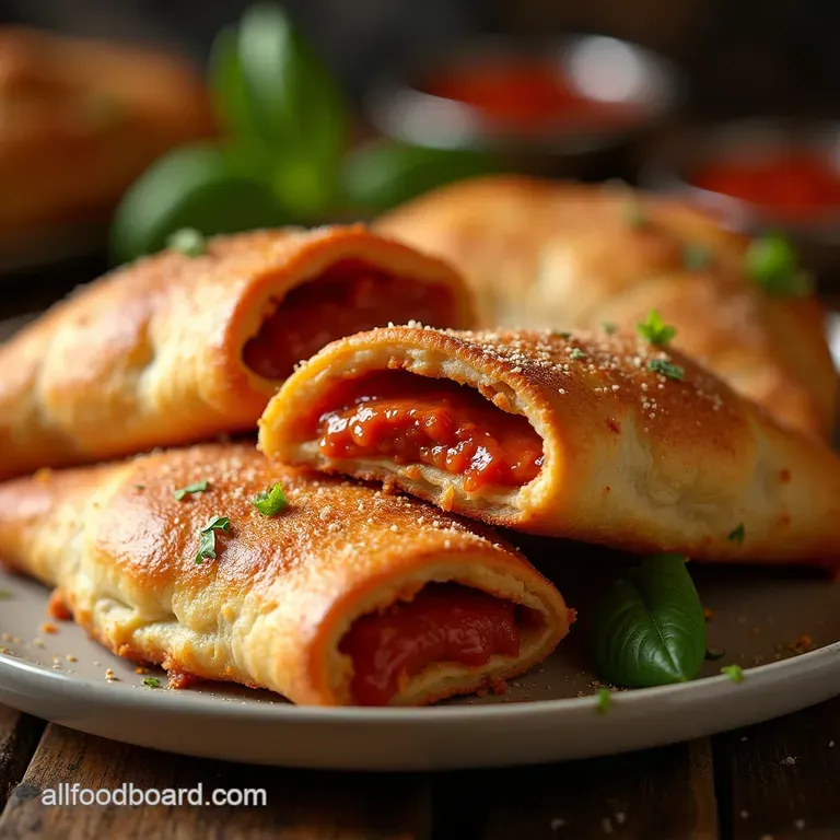 Air Fryer Calzones Crispy Pockets of Italian Delight presentation