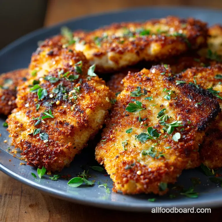 Air Fryer Recipes the Best Crispy Parmesan Chicken Cutlets presentation