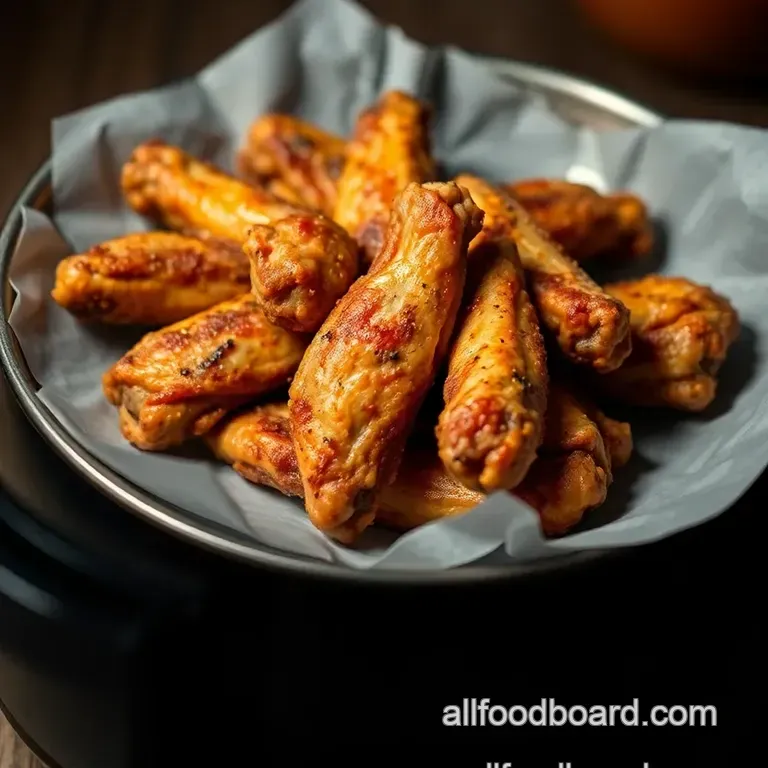 Crispy Air Fryer Chicken Wings presentation