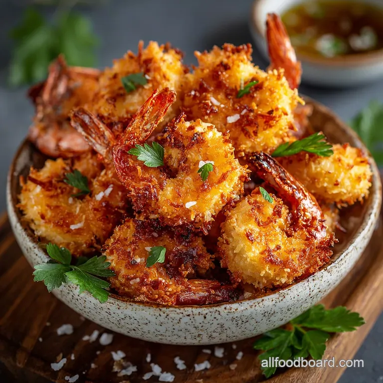 Air Fryer Tropical Coconut Prawns with Fiery MangoLime Dip