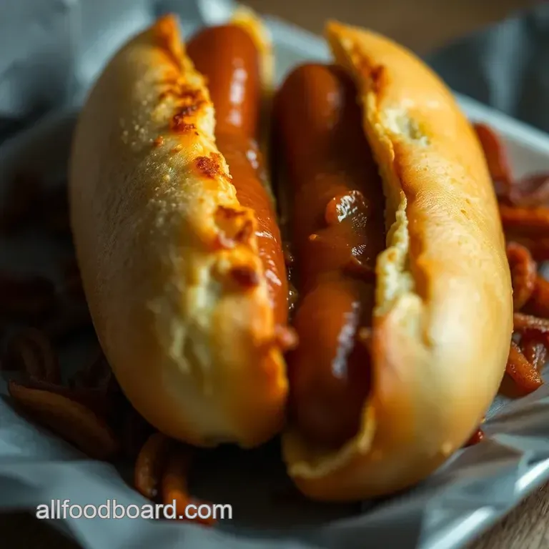 Crispy Air Fryer Hot Dogs presentation