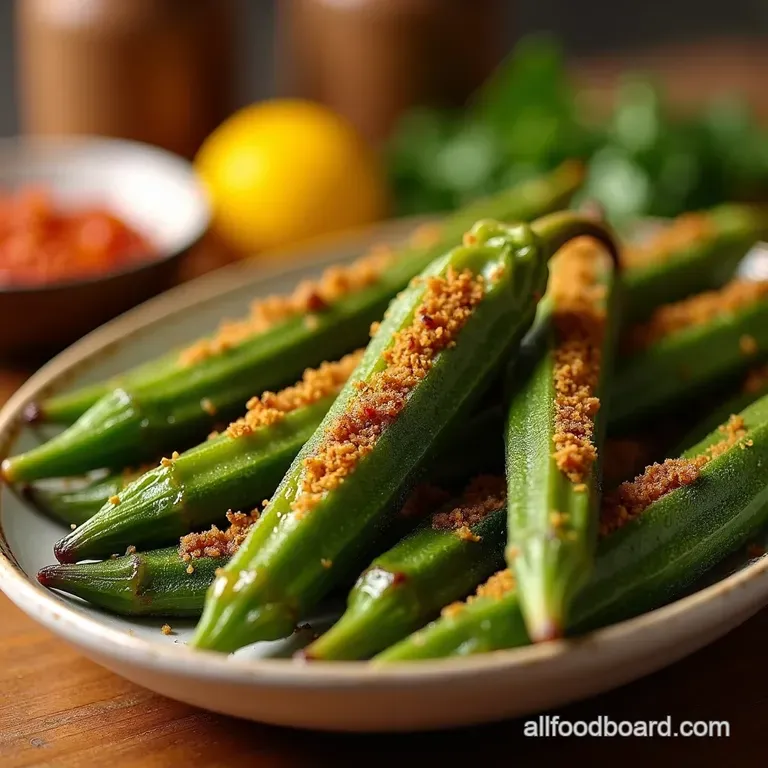 Crispy Air Fryer Okra Southern Charm Modern Crunch presentation