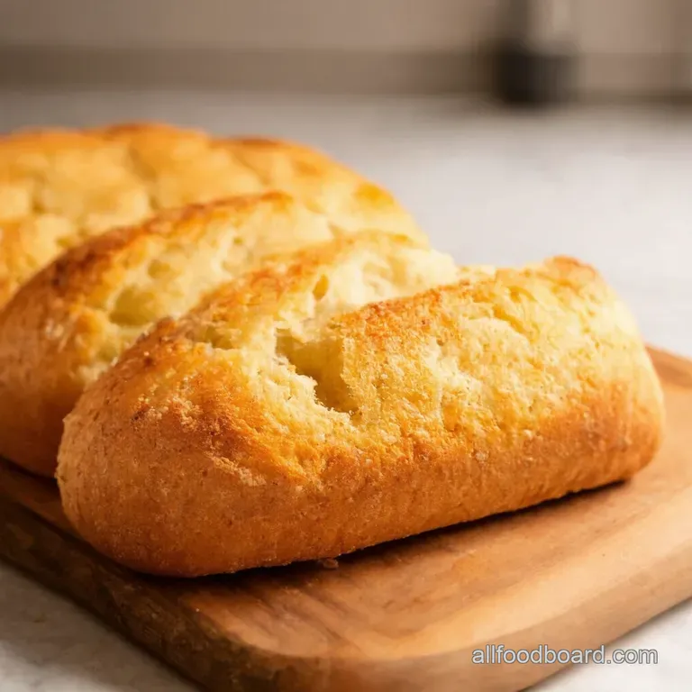 Crispy and Cheesy Garlic Parmesan Bread presentation