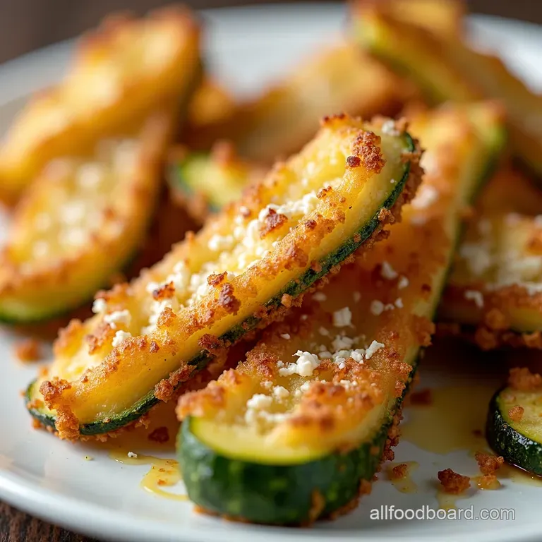 Crispy Baked Zucchini Fries with Parmesan Garlic