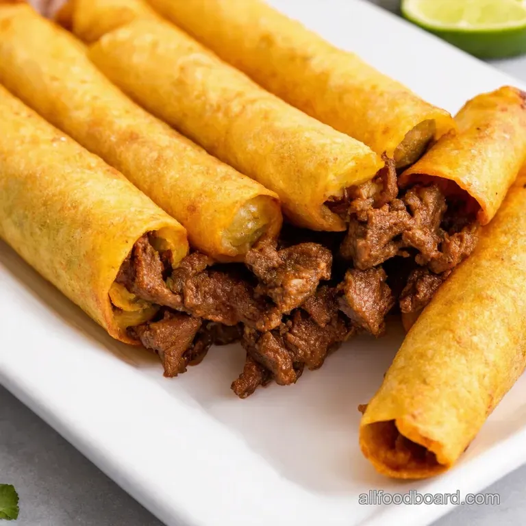 Crispy Beef Taquitos Three Ways