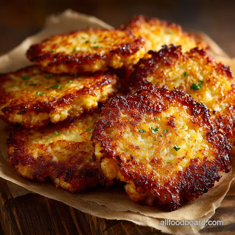 Crispy Cauliflower Hash Browns presentation