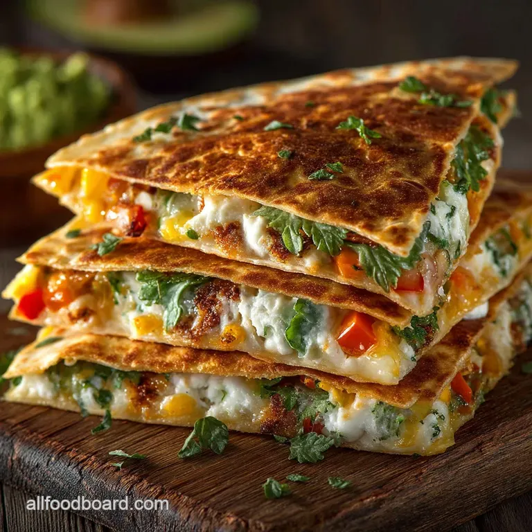 The Glorious Grilled Garden Quesadilla Crispy Cheesy and Utterly Delicious presentation