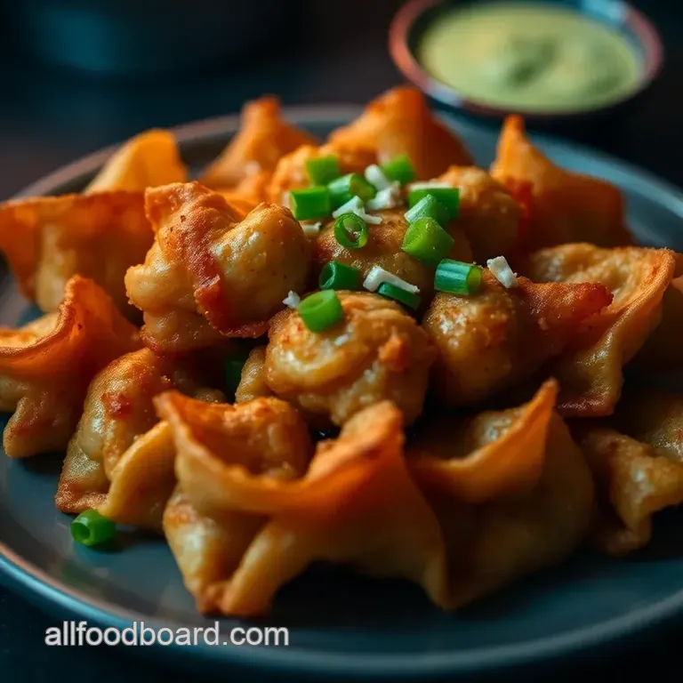 Crispy Crab Ragoons presentation