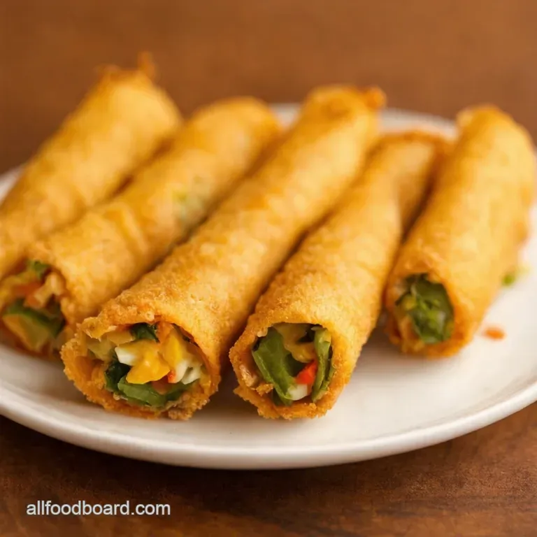 Crispy Crunchy Veggie Egg Rolls presentation