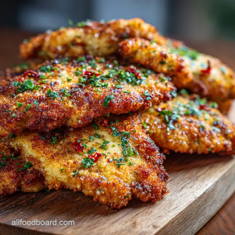 Garlic Parmesan Chicken: Crispy Skillet Cutlets Recipe