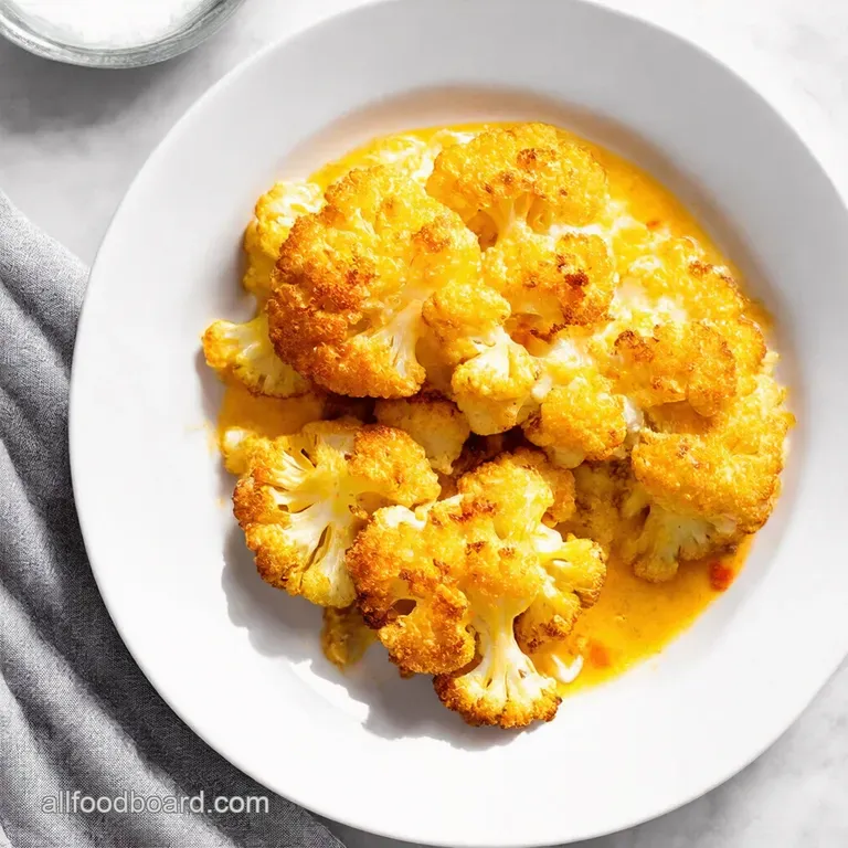Crispy Golden Cheesy Cauliflower Steaks