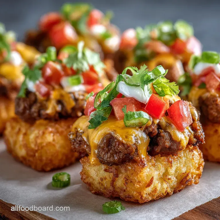 Cheeseburger Tots: Crispy Loaded Pub Grub Perfection for Game Day presentation