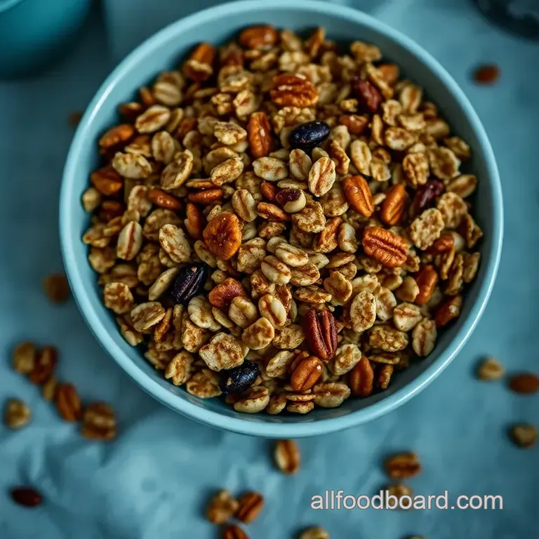 Crispy Homemade Granola: A Nutty and Fruity Delight presentation