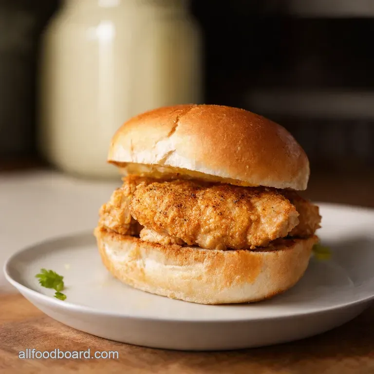 Crispy Lemon Pepper Chicken Sandwich presentation