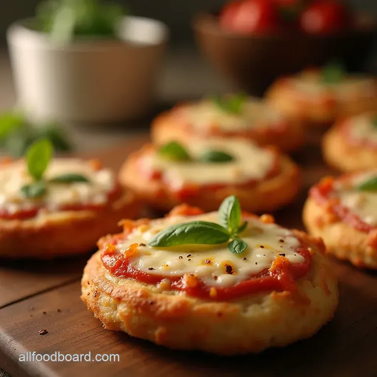 The Friday Night Treat Quick Crispy English Muffin Pizzas presentation