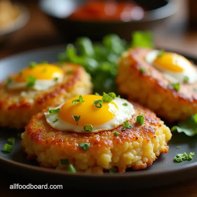 The Sunday Leftovers Hero Crispy Golden Rice Egg Patties presentation