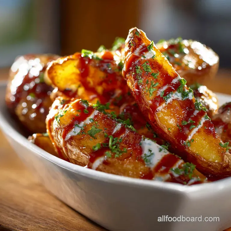 Roasted Fingerling Potatoes with Craveable Sauce the Ultimate Crispy Side presentation