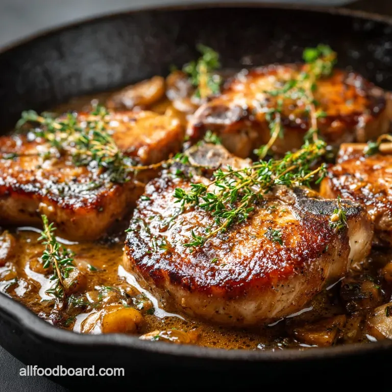 The Duke of Pork BoneIn Skillet Chops with Thyme Brown Butter Sauce