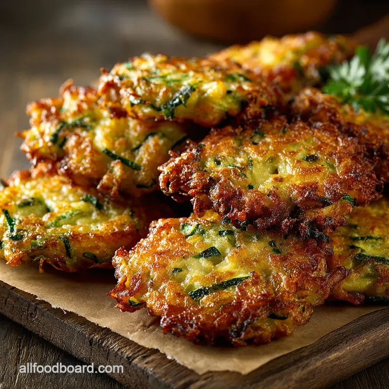 Crispy Zucchini Fritters Golden Goodness presentation