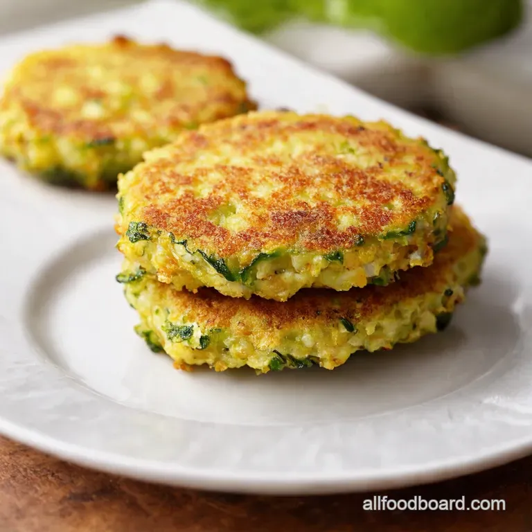 Crispy Zucchini Fritters presentation