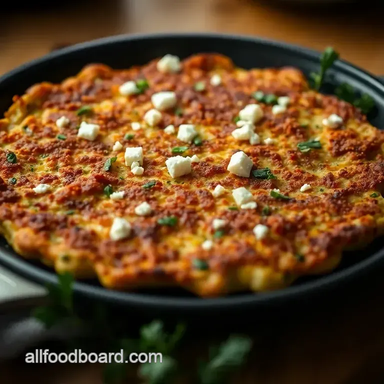 Crispy Zucchini Fritters with Feta and Herbs presentation