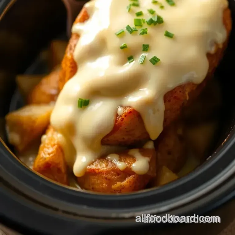 Crock Pot Potato Delight with Creamy Cheese presentation