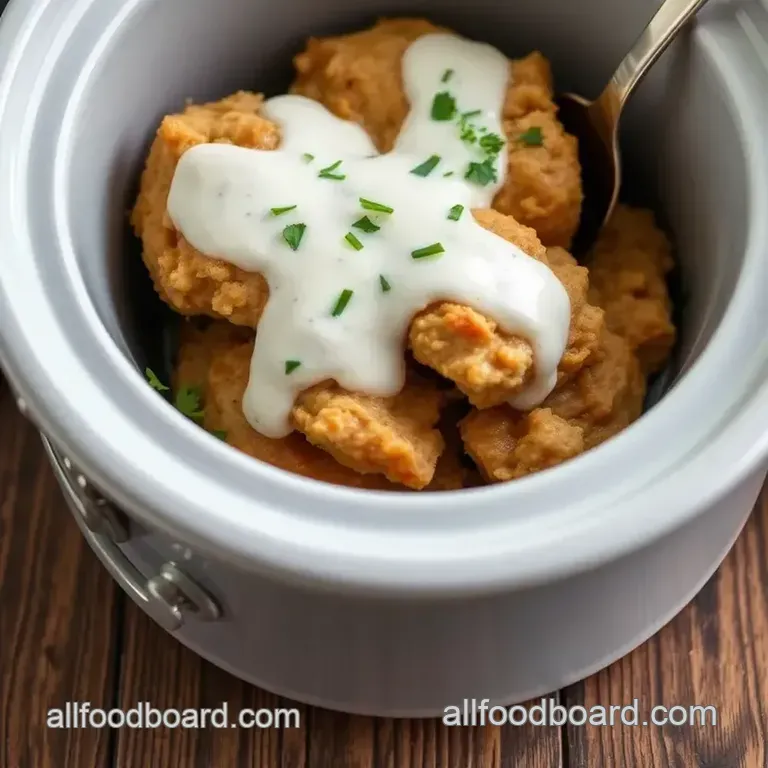 Crockpot Chicken with Creamy Ranch Sauce presentation